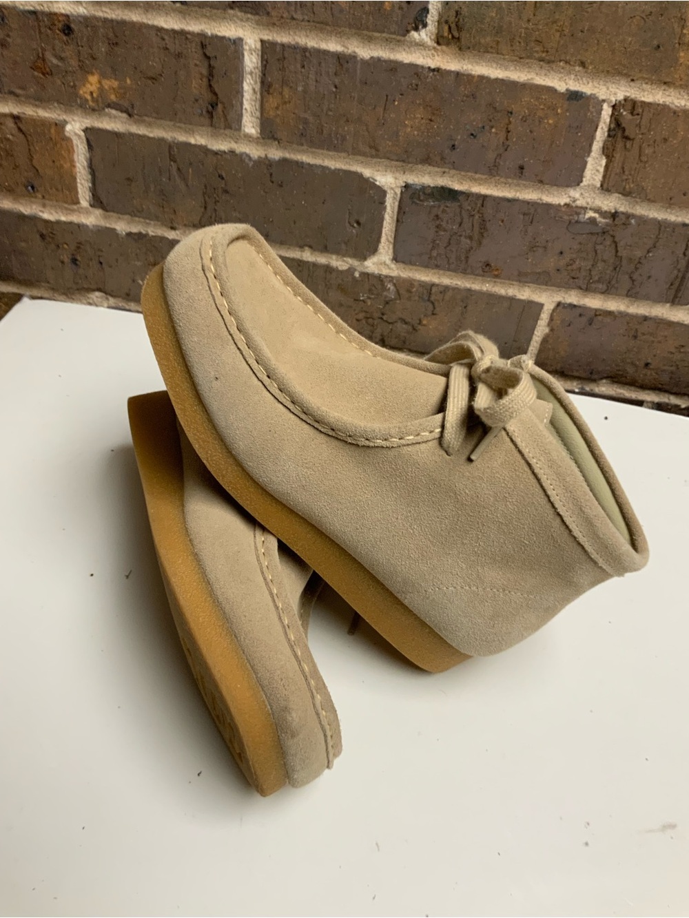 Women's Suede Moccasin Ankle Shoes in Beige - Slip-On Comfort